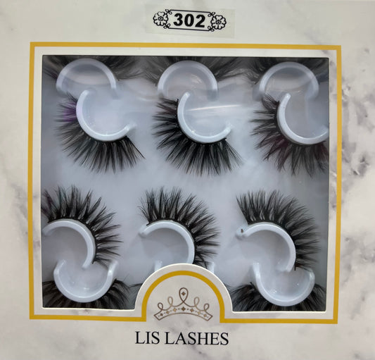 302 Lis Lashes (Set of 6 pairs)